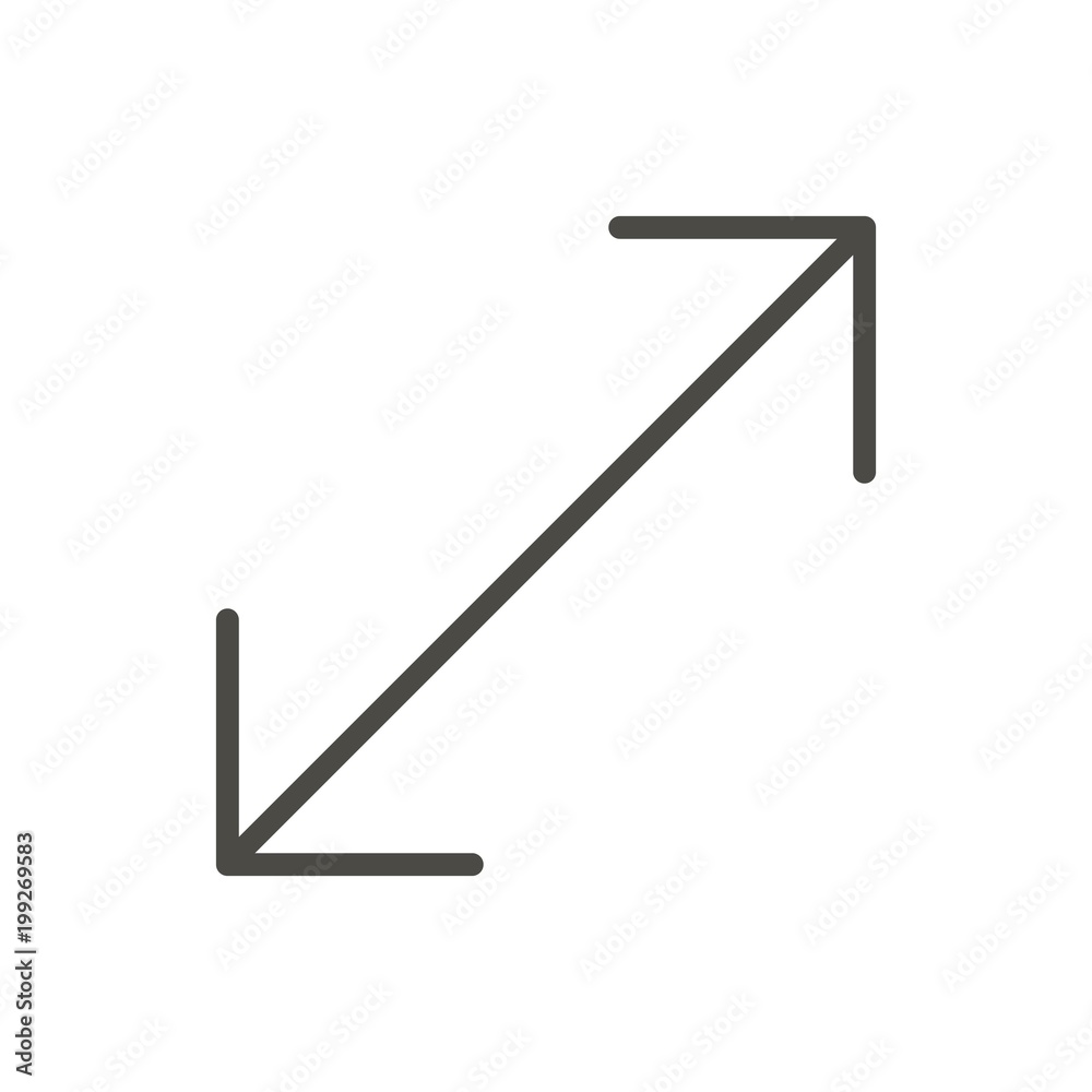 Resize icon vector. Line stretch symbol. Resize icon vector. Line stretch symbol.