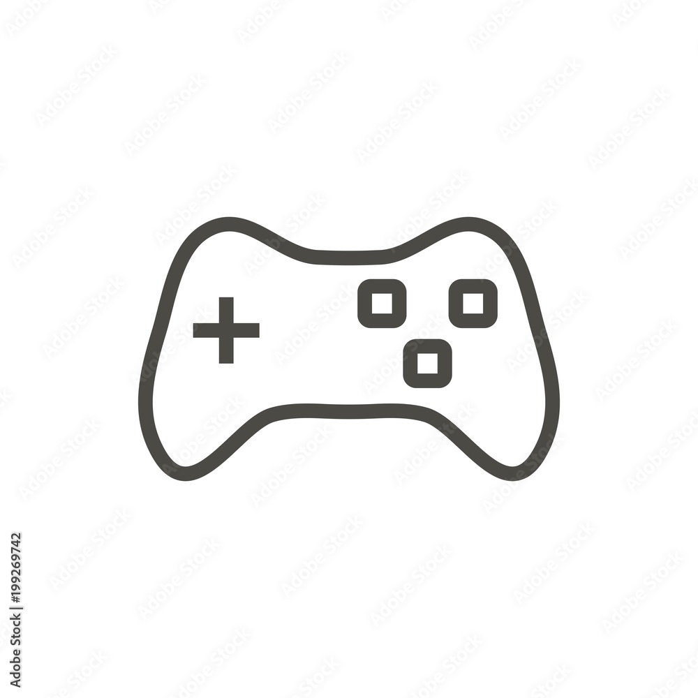 Game icon vector. Line joypad symbol. Game icon vector. Line joypad symbol.