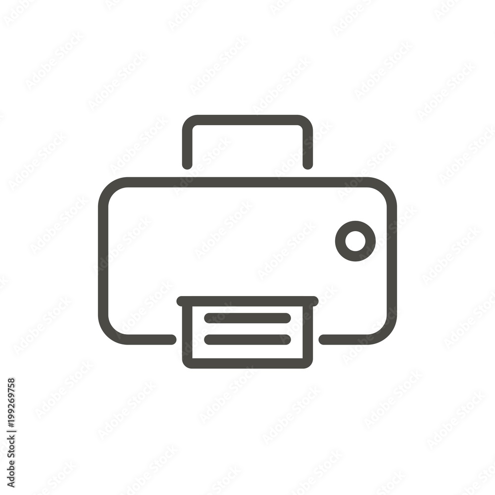 Printer icon vector. Line fax symbol. Printer icon vector. Line fax symbol.