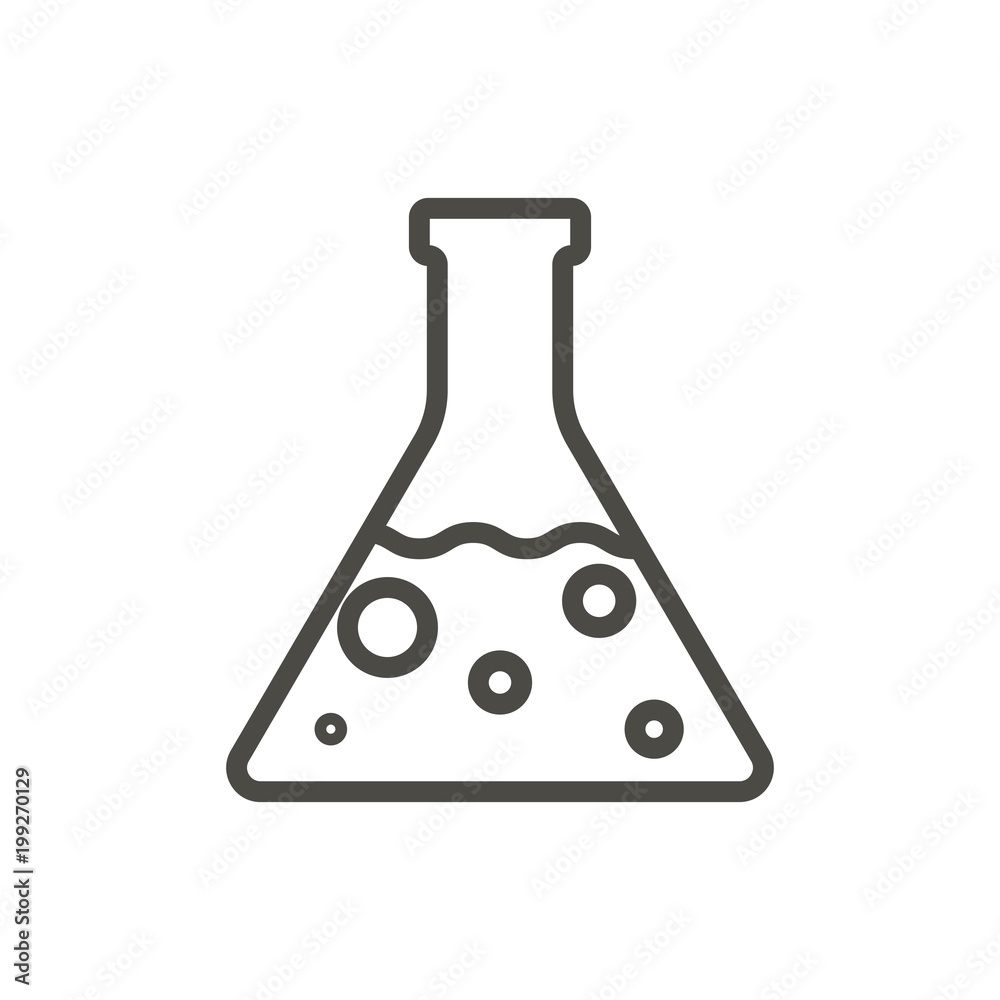 Chemistry lab icon vector. Line laboratory symbol. Chemistry lab icon vector. Line laboratory symbol.