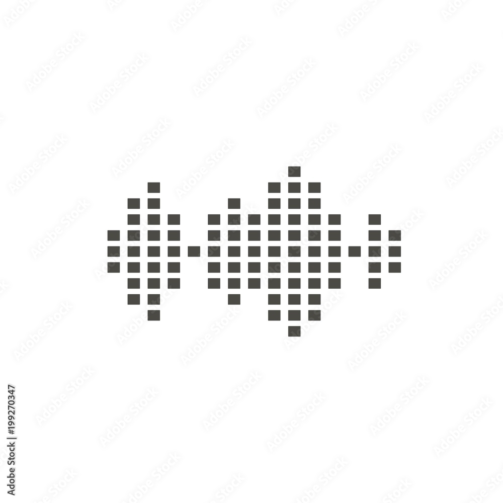 Sound wave icon vector. Line voice symbol. Sound wave icon vector. Line voice symbol.