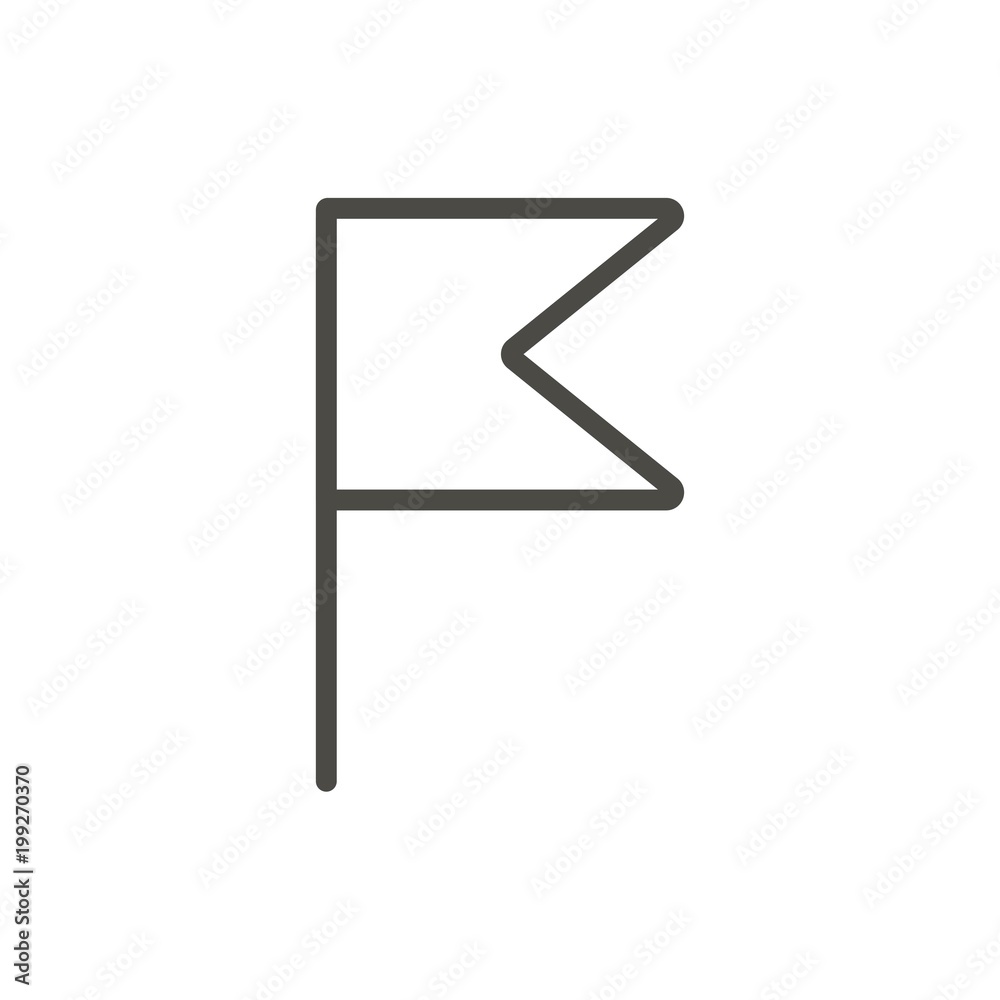 Flag icon vector. Line finish flag symbol. Flag icon vector. Line finish flag symbol.