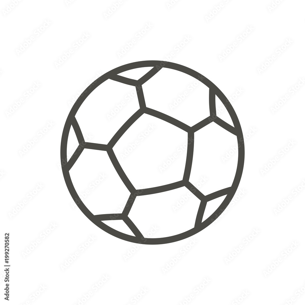 Soccer ball icon vector. Line football symbol. Soccer ball icon vector. Line football symbol.