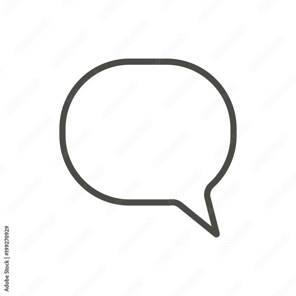 Chat icon vector. Outline communication, line chat symbol. Chat icon vector. Outline communication, line chat symbol.