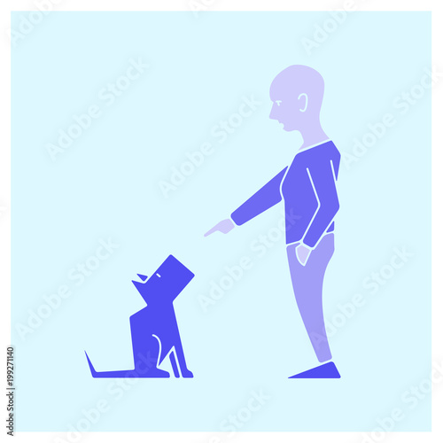 Dog education illustration