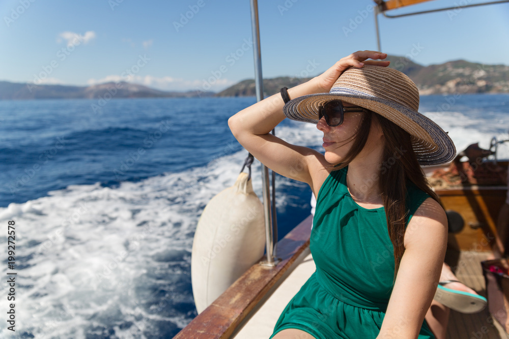 Enjoying a lovely boat tour around Aeolina islands