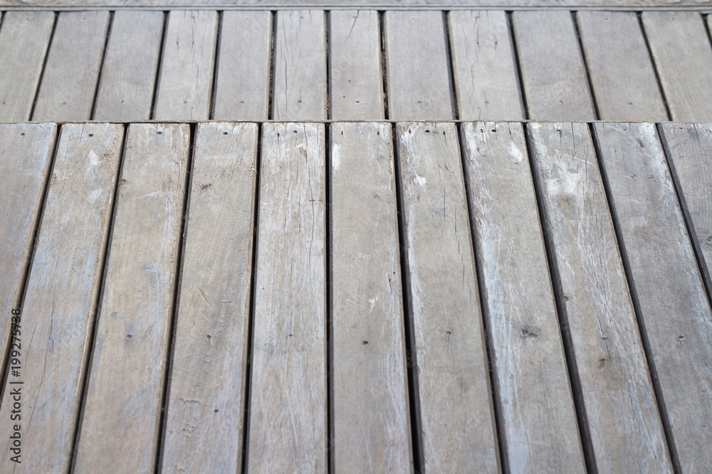 Mock up empty old wooden table of brown for presentation template