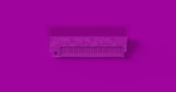 Purple Electronic Keyboard 3d illustration	