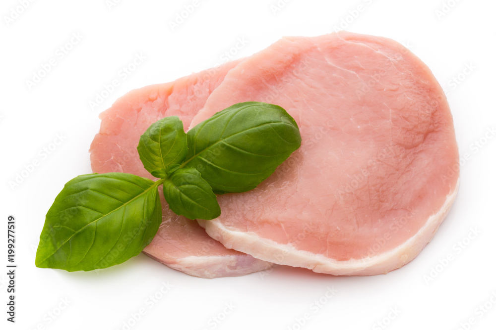 Fresh raw beef steak isolated on white background, top view. Fresh raw beef steak isolated on white background, top view.