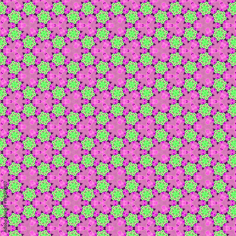 pattern with green sakura on pink background pattern with green sakura on pink background