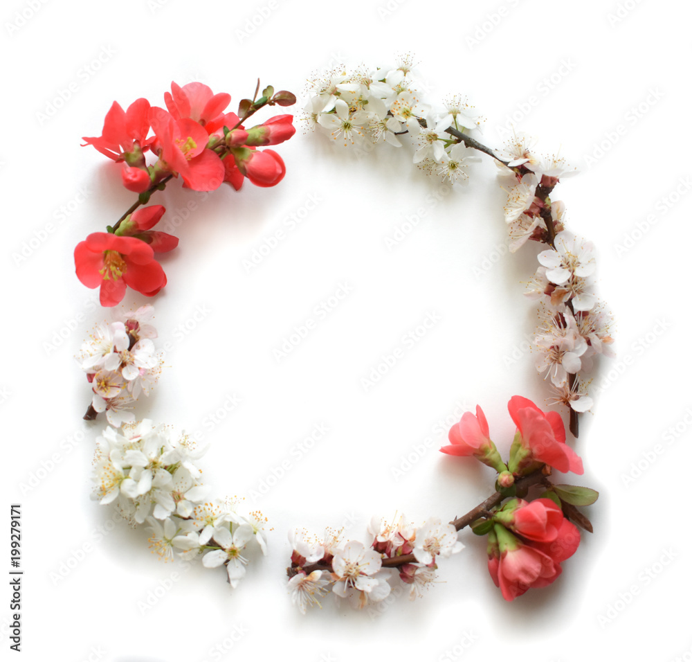 isolated wreath of flowers