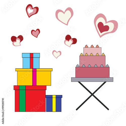 Set of subjects on the theme of holidays