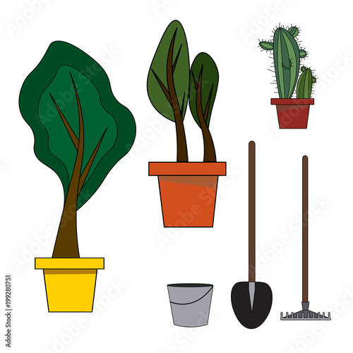 A set of subjects on the theme of garden and gardening.
