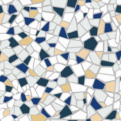 Wandcirkels Mozaïek patronen Helder abstract mozaiek met keramiekscherven  © barrirret
