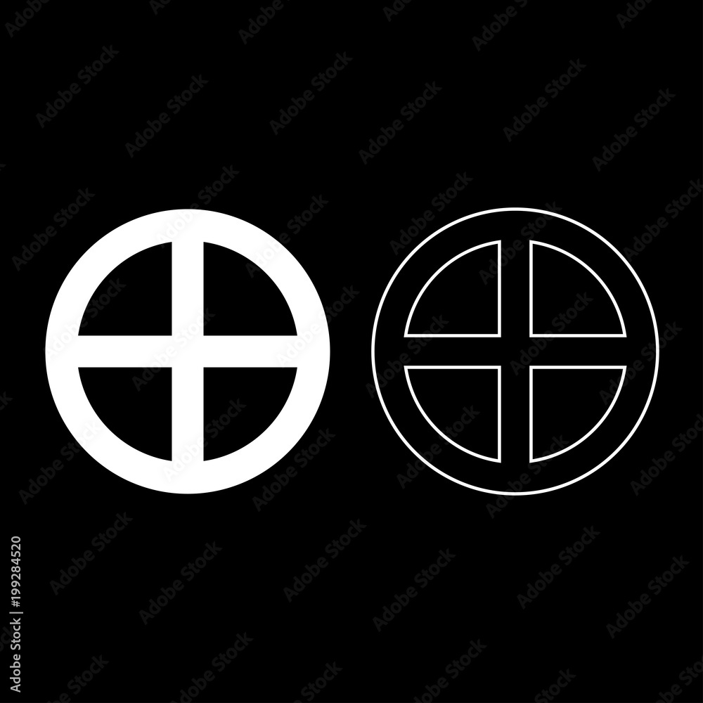 Symbol earth icon set white color illustration flat style simple image Symbol earth icon set white color illustration flat style simple image