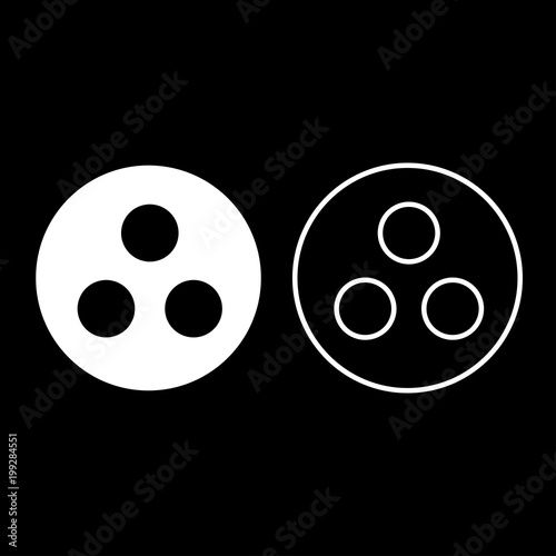 Symbol deaf-mute or workgroup icon set white color illustration flat style simple image