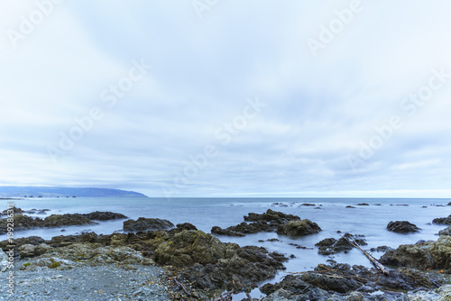 Beautiful scenery of Taputeranga Marine Reserve is located on Wellington  's South coast covering Island Bay , Owhiro Bay and  Houghton Bay , Wellington , North Island of New Zealand