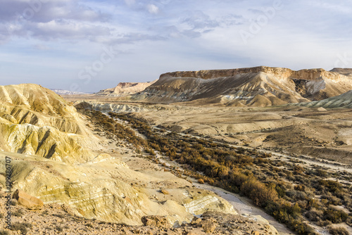 Road in the mountains of the Negev desert