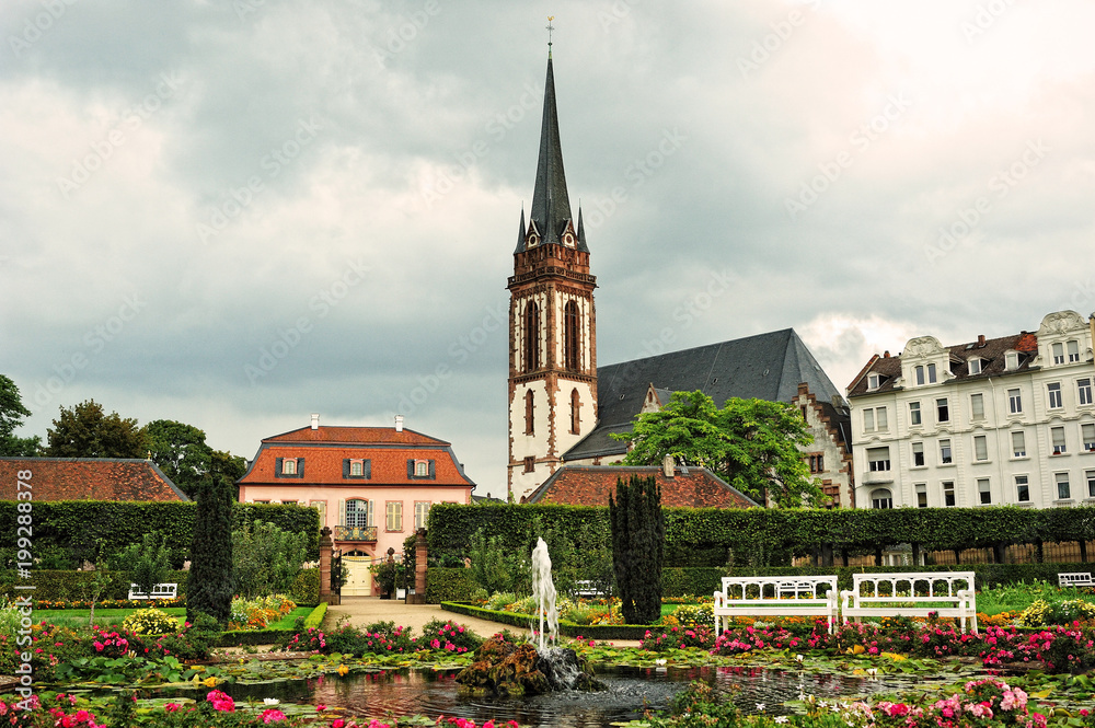 Catholic church from Germany. Image of the catholic St Elisabeth church from city of Darmstadt, Germany.