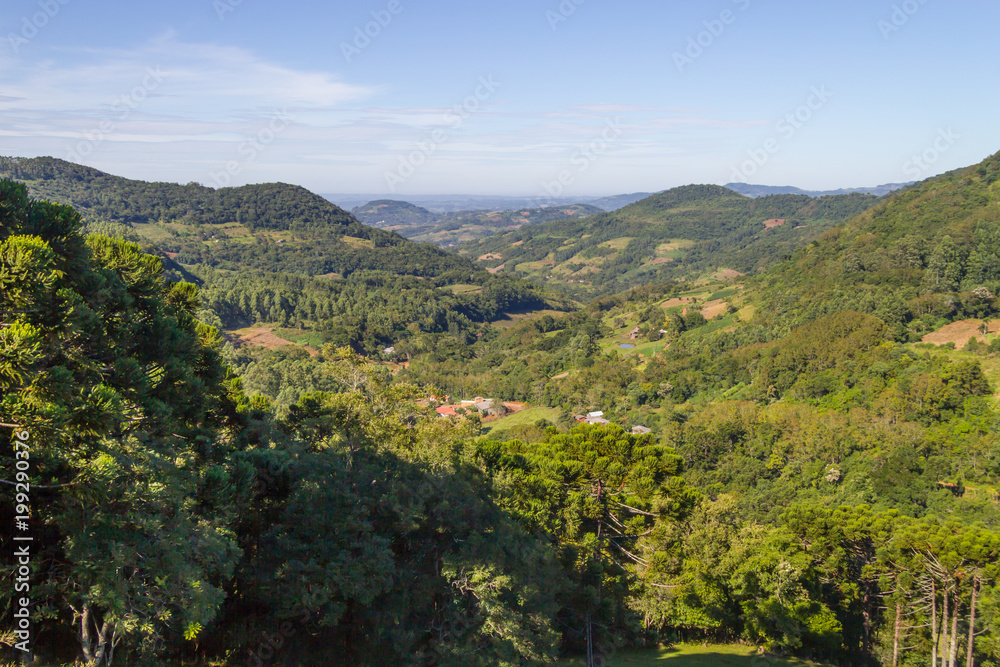 Obraz premium Farm in a valley