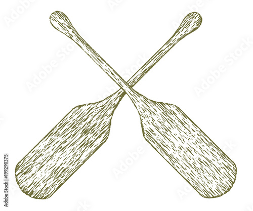 Woodcut Paddles