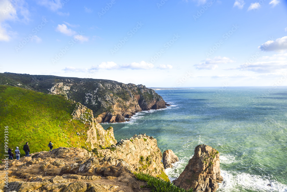 Cabo da Roca, Portugal. View of the Atlantic from the cliff
