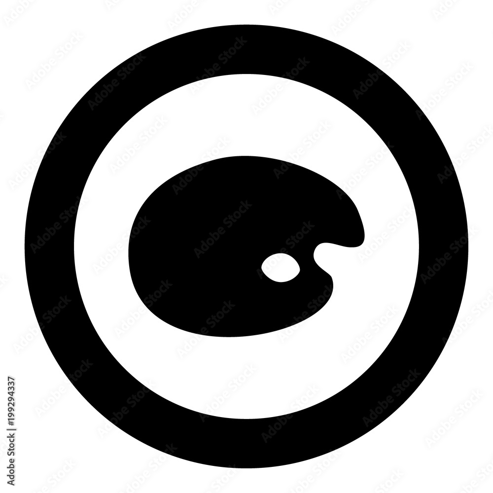 Palette icon black color in circle Palette icon black color in circle