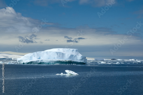 Paulet Island Antarctica  seascape with icebergs