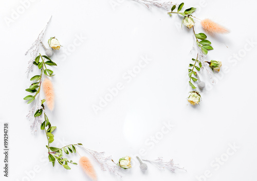 calligraphy floral pattern top view romantic