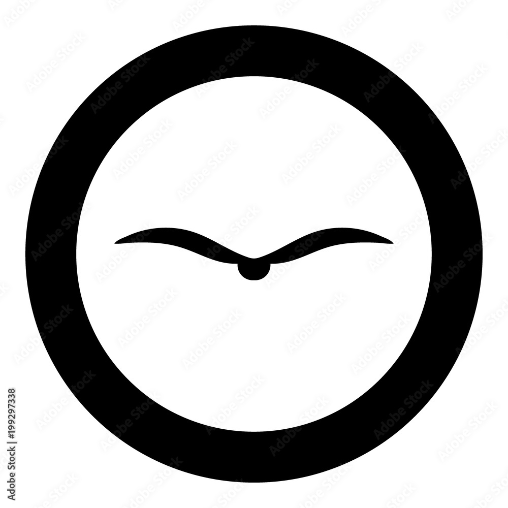 Bird icon black color in circle Bird icon black color in circle