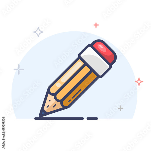 Vector Pencil Line Icon