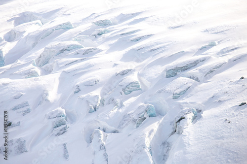 Detail von einem Gletscher in den Schweizer Alpen