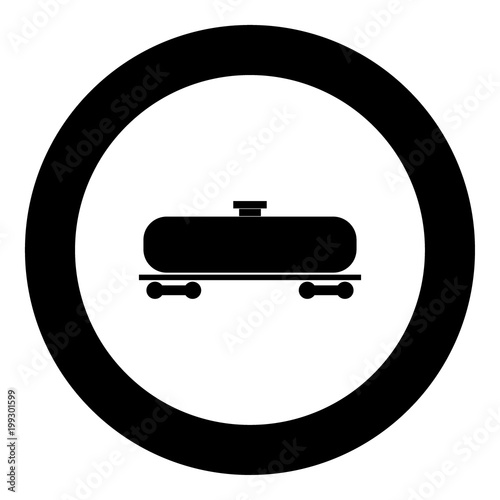 Cistern black icon in circle vector illustration