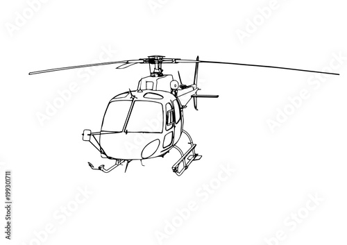 vector helicopter sketch