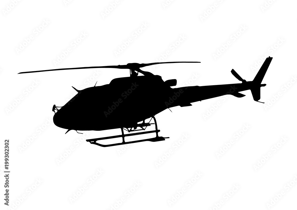 Fototapeta premium silhouette helicopter vector