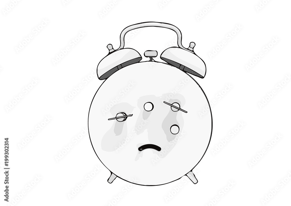 sketch of the alarm clock vector sketch of the alarm clock vector