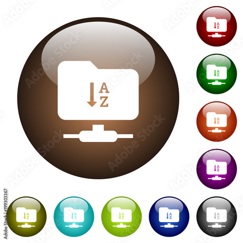 FTP sort ascending color glass buttons