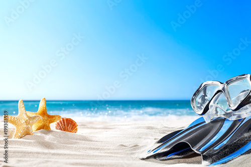 beach background of free space 