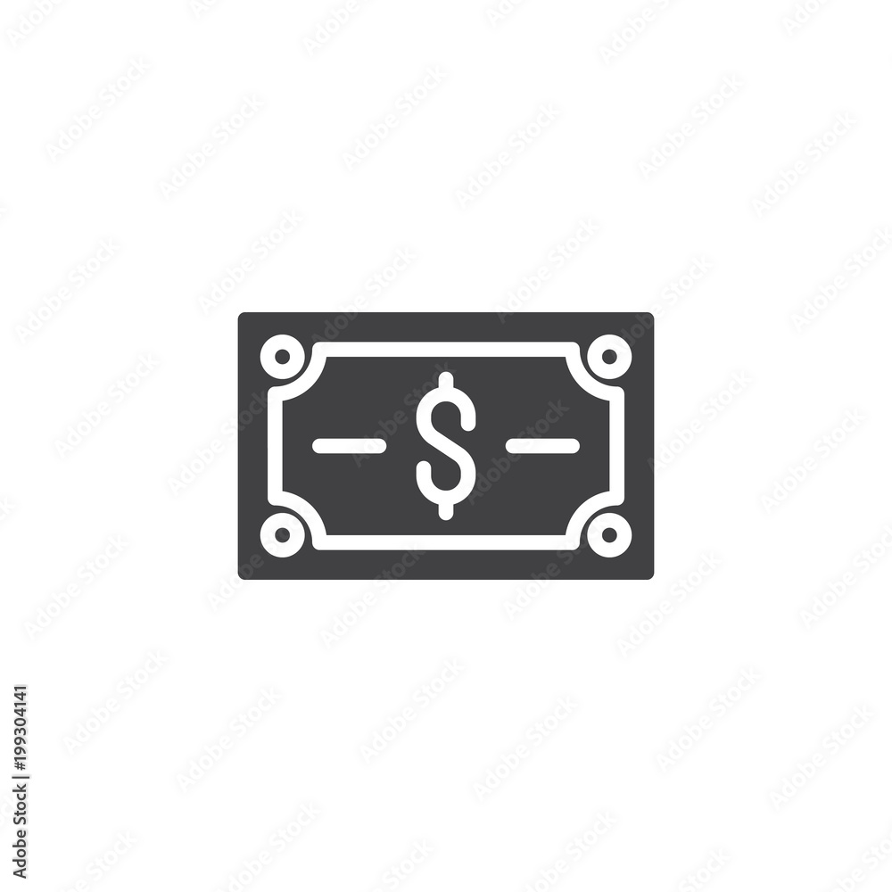 Dollar money vector icon. filled flat sign for mobile concept and web design. Cash paper Banknote simple solid icon. Symbol, logo illustration. Pixel perfect vector graphics Dollar money vector icon. filled flat sign for mobile concept and web design. Cash paper Banknote simple solid icon. Symbol, logo illustration. Pixel perfect vector graphics
