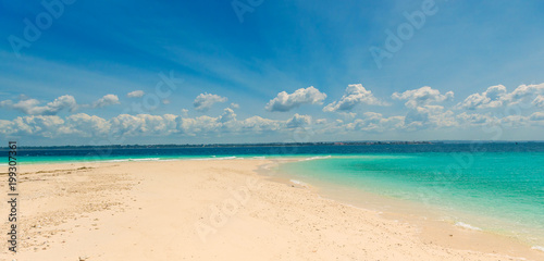 sandbank with transparent turquoise water