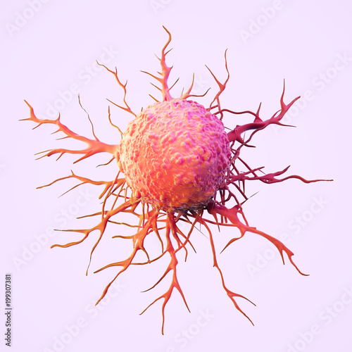 3d rendered medically accurate illustration of a cancer cell