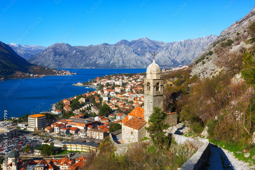Top view of  Kotor, Montenegro