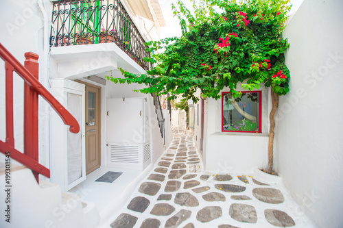 Traditional greek village. Streets and houses