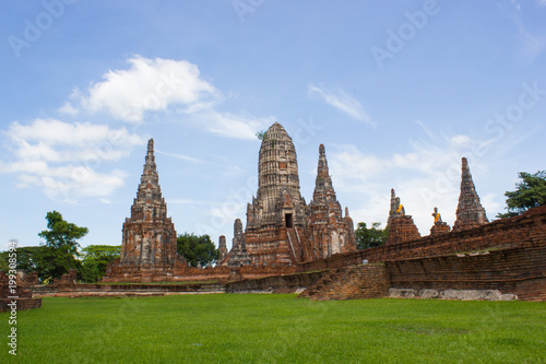 Wat Chaiwatthanaram is a Buddhist temple in the city of Ayutthaya Historical Park, Thailand © piyaphunjun