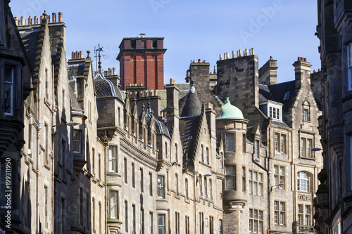 City apartments in Cockburn street in Edinburgh