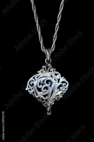Canvas Print Glass pendant on black