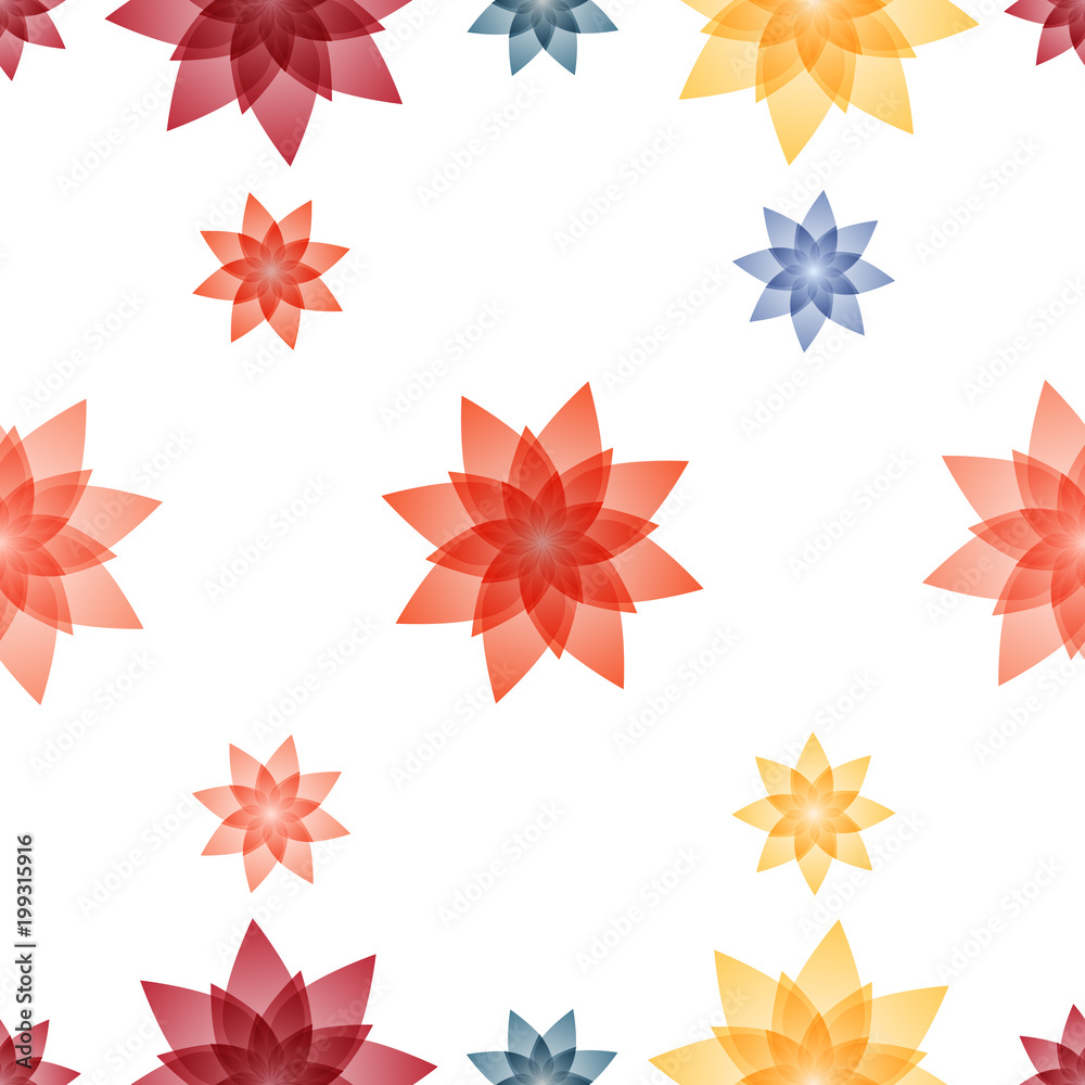 Floral seamless pattern background. Multicolored abstract vector illustration. Wrapping paper.