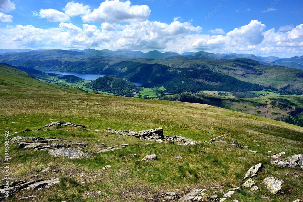 Sunshine over the Thirlmere valley