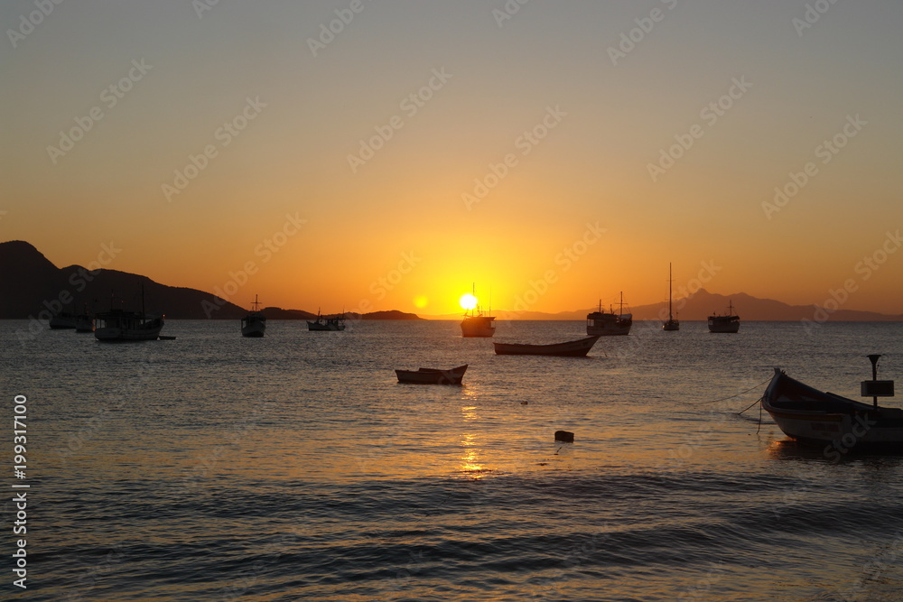 marine sunset in Juan Griego, Margarita Island, Venezuela