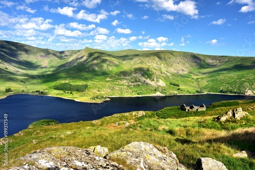 Sunlight over Haweswater Reservoir photo